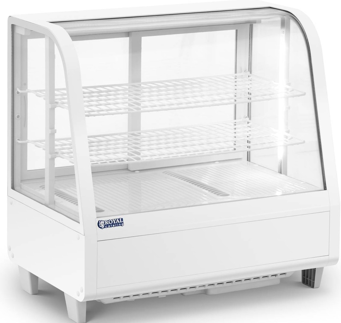 Royal Catering Kühlvitrine - 100 L -  - 3 Ebenen - weiß