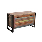 thumbnail of SIT Möbel Dielen-Set 4-tlg.,1 Schuhschrank, 2 Garderobenpaneele, 1 Kleiderschrank,Altholz bunt,Metall schwarz,B 90 x T 45 x H 180cm,18001-12