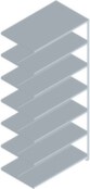 thumbnail of Aktenregal, Anbaufeld, HxBxT 2200x1000x600mm, Fachl. 90kg, 7xStahlboden, 7 OH