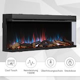 thumbnail of Elektrokamin Einbaukamin BALDERIA Athena 52 – Heizung bis 1500 W, schwarz