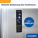 thumbnail of Exquisit Side-by-Side SBS546-040E inoxlook | No Frost | Nutzinhalt: 442 L | Temperaturregelung | Alarm