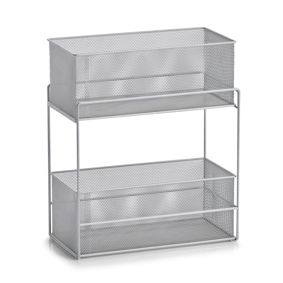 Zeller Etagenregal mit 2 Körben Aufbewahrungsregal Aufbewahrungskorb Regal