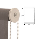 thumbnail of Rocada cortina enrollable 120cm largo x 240cm alto  - cortina color antracita bronce con mecánico beige