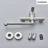 thumbnail of MAX | torneira misturadora degastro  montagem de parede prata|cozinha profissional em aço inoxidável longa e plana|torneira de restaurante bico reto