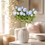 thumbnail of LAYBA Künstliche Rosen 3er-Set blau 65 cm