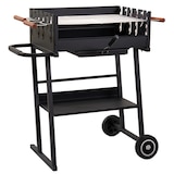 thumbnail of Tarrington House Brigida houtskoolbarbecue, 41 x 58.5 cm, 2 in hoogte verstelbare grillroosters, verrijdbaar, staal, zwart