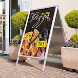 thumbnail of Danieli – Cavalletto Pubblicitario per Esterno bifacciali – Supporti Porta Cartelloni e Porta Poster in Alluminio con 2 Cornici a Scatto 70x100cm