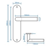 thumbnail of Türbeschlag Edelstahl Langschild – Türdrücker inklusive Zubehör - Blindschild
