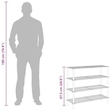 thumbnail of vidaXL Schuhregal mit 4 Böden Massivholz Tanne