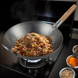 thumbnail of Wok Set aus Karbonstahl rund