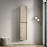 thumbnail of Badezimmer Wandschrank Offwhite 140x30x25 cm mit 2 Türen, verstellbaren Einlegeböden, Softclose-Scharnieren, grifflosem Design aus Sperrholz