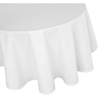 Mantel de Tela para Mesa Redondo color blanco 250 cm.