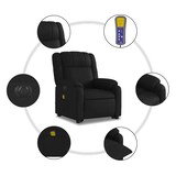 thumbnail of Décoshop26 - Fauteuil de relaxation fonction massage et inclinable fonction de levage électrique en PVC noir DEC027802