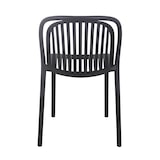 thumbnail of Lot de 4 chaises de terrasse en plastique noir