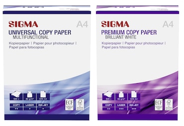 SIGMA Carta per fotocopie Bonus Pack 80 g/m², bianco brillante, 1 x 500 fogli Premium + 1 x 500 fogli Universal