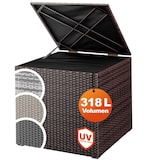 thumbnail of CASARIA® Polyrattan Auflagenbox Kissenbox Gartentruhe 318 L Braun