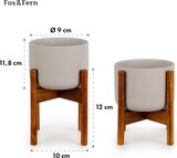 thumbnail of Thorn Blumentopf mit Ständer 50er Jahre Stil 2 GrößenMittelgrau