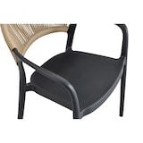 thumbnail of METRO PROFESSIONAL Cadeira de exterior empilhável Laveria, plástico, com braços ,design de corda, preto