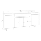 thumbnail of Sideboard, Highboard, 200x87x35cm, 4 Türen, Industriedesign, Eiche Soft und weiß