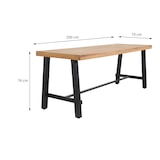 thumbnail of METRO PROFESSIONAL Conjunto de mesa e bancos de exterior Picada 3 peças, 1 mesa 220 x 70 cm, 2 bancos 180 x 31 cm, castanho natural