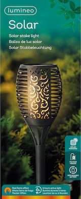 thumbnail of Solar Fackel plastik Flacker-Effekt Ø12cm H.61.5cm schwarz/Flamme