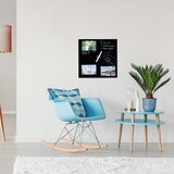 thumbnail of Relaxdays Magnettafel, beschreibbar, inkl. 3 Magnete & Stift, abwischbar, rahmenlos, Magnetboard Glas, 40x40 cm, schwarz