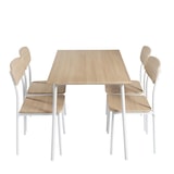 thumbnail of DUPI Conjunto Mesa y 4 sillas NEW XOBE, Fabricado con Metal y MDF, Mesa Comedor, Conjunto Estilo Atemporal (Taupe) 110x70 cm