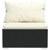 thumbnail of vidaXL 3-Sitzer-Sofa mit Kissen Schwarz Poly Rattan