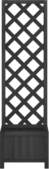 thumbnail of vidaXL Pflanzkübel mit Rankgitter Schwarz Massivholz Tanne
