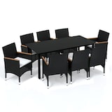 thumbnail of Helloshop26 - Conjunto de comedor de jardín de 9 piezas de resina tejida negra y cojines 02_0014918
