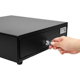 thumbnail of Monepass CD146e – 33,5cm – Cassetto portadenaro Low Duty 4 banconote / 8 monete con apertura automatica RJ11/RJ12