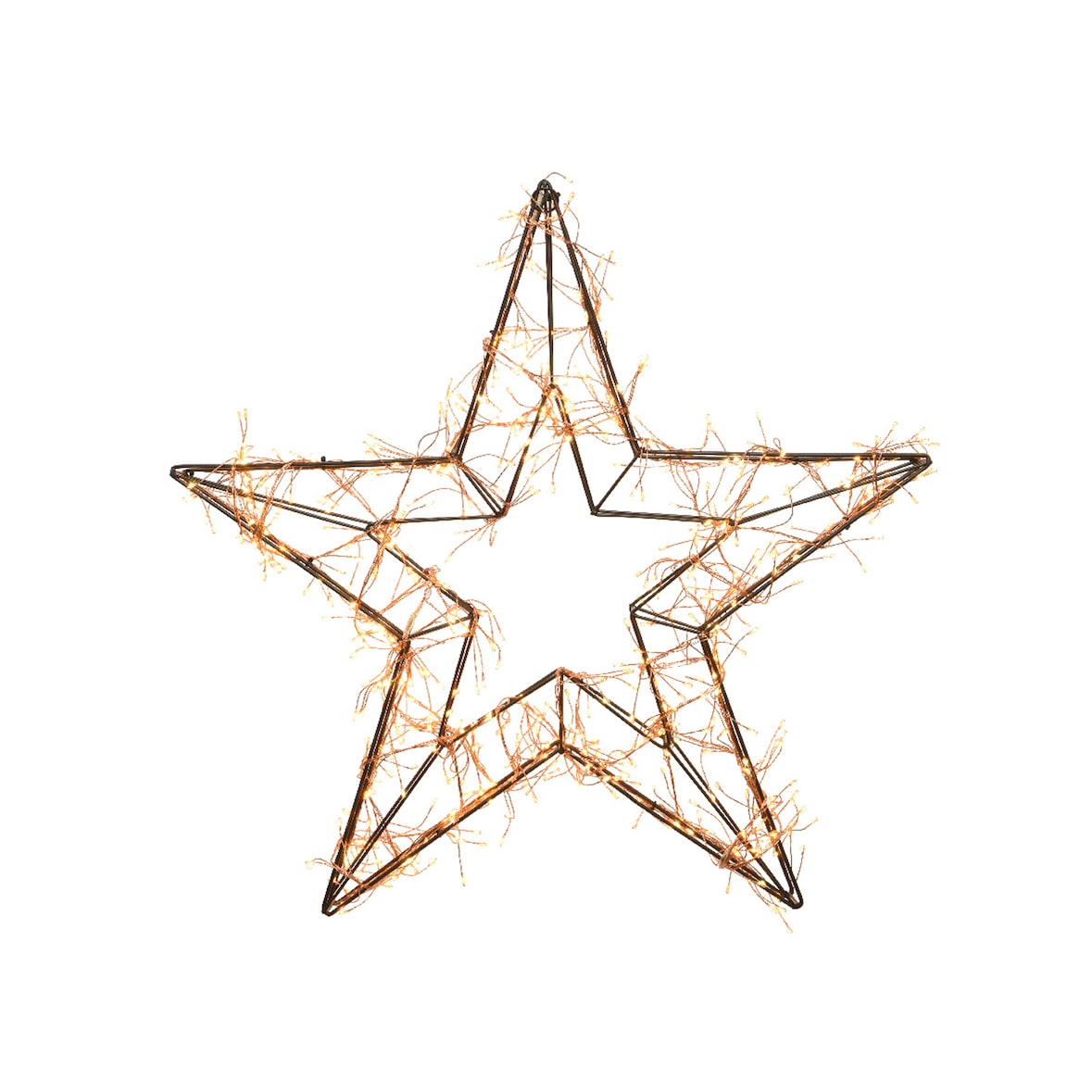 LED Stern Leuchtstern Metallstern 300 LED H: 38cm Weihnachtsdeko für Außen