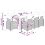 thumbnail of vidaXL 9-tlg. Garten-Bistro-Set mit Kissen Grau Poly Rattan