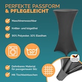 thumbnail of CASARIA® Stehtisch klappbar mit Husse 80cm Rund Bistrotisch grau