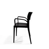 thumbnail of Chaise Empilable Wing avec Accoudoirs - Noire - VEBA