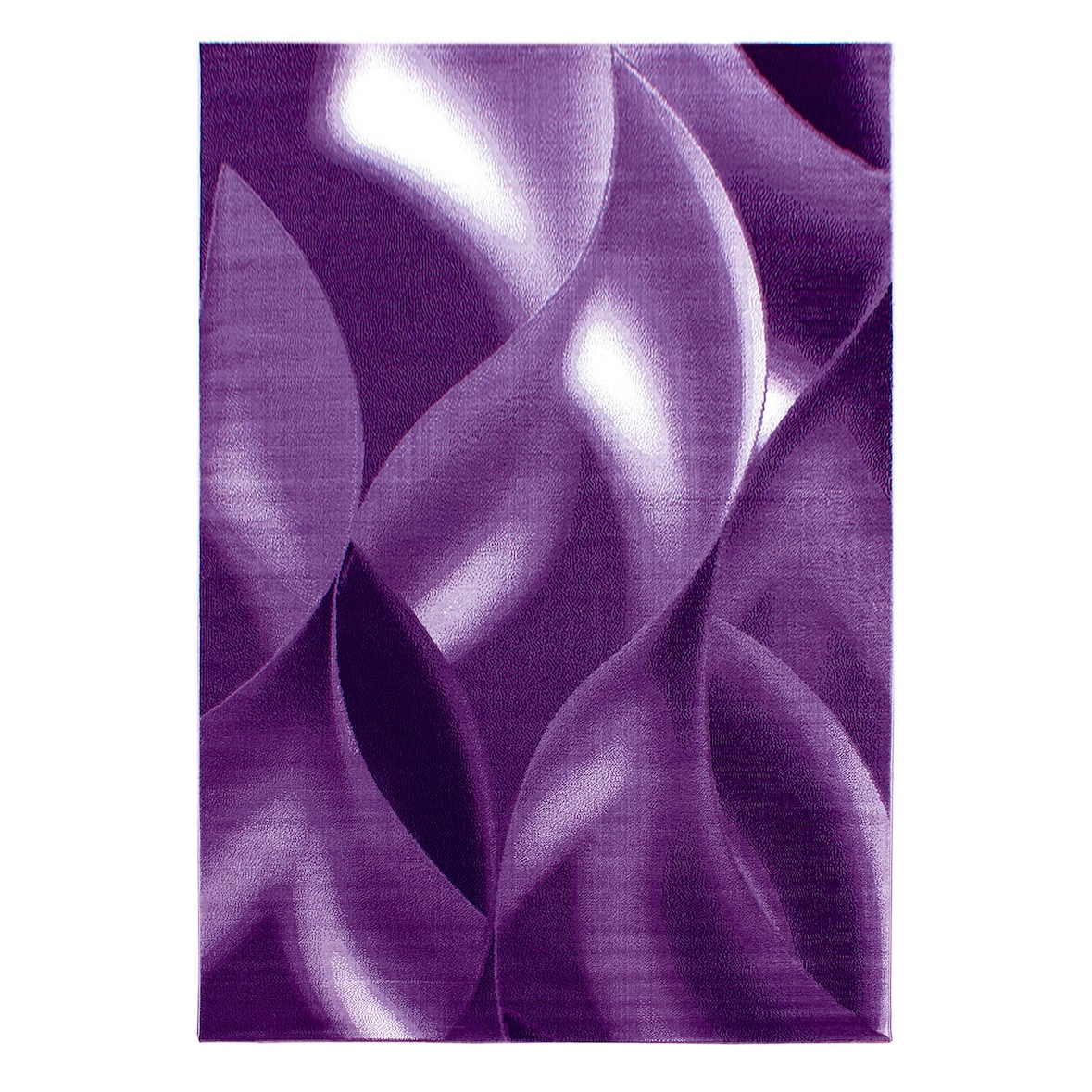 Teppich Waschbar Abstrakt Modern Strapazierfähig Esszimmer Flur Violett 200x290 cm OEKO-TEX Fußbodenheizung geeignet – INN von Kadima Design