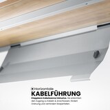 thumbnail of bümö höhenverstellbarer Eckschreibtisch R-Serie 200x120 cm in weiß, Gestell in Graphit - Schreibtisch L Form, großer Tisch für's Büro, Computertisch