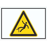 thumbnail of Achtung Absturzgefahr Symbol Aufkleber A4 (210x297mm)