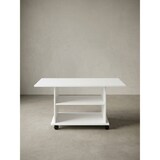 thumbnail of Design Couchtisch WL5.738 95 x 51 x 54,5 cm Weiß Drehbar mit Rollen, Wohnzimmertisch Coffee Table, Sofatisch Loungetisch Holz, Kaffeetisch mit