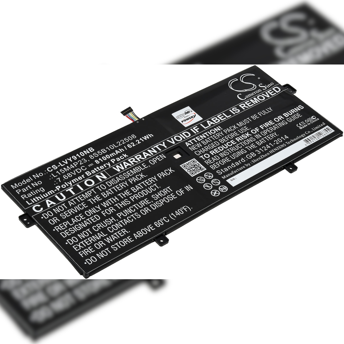 Powery Akku für Laptop Lenovo Yoga 910 / L15M4P23
