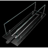 thumbnail of Queimador de lareira a bioetanol em aço com vidro de 65 cm