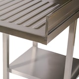 thumbnail of Cleiton® Lava-Loiças de 1 Cuba para Máquina de Lavar Louça com Escorredor à Direita em Aço Inoxidável 1400x700x900 mm Desmontável | Pia Industrial