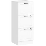 thumbnail of HOMCOM cajonera de oficina mueble archivador con 3 cajones cajonera para escritorio con rieles colgantes ajustables 40x40x101 cm blanco