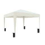 thumbnail of Gazebo Pieghevole Impermeabile 3 x 3 M Da Giardino Con 4 Sacche Pesi Sacca Trasporto Chiusura Fisarmonica Struttura Acciaio Copertura 160 gr/m² Beige