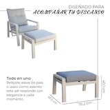 thumbnail of YOEVU - Set de jardín, 5 plazas con sillón reclinable , mesa elevable y reposapiés