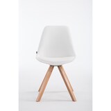 thumbnail of Chaise de visiteur Laval pieds carrés nature Nature/Blanc