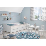 thumbnail of Sofabett Doppelbett Bettgestell 90x200 Einzelbett Bett + Bettkasten Kiefer weiß 60.34-09W
