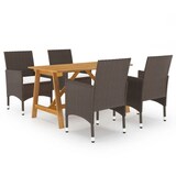 thumbnail of vidaXL 5-tlg. Garten-Essgruppe Braun