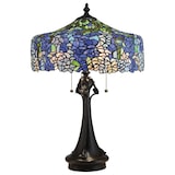 thumbnail of Lampada Da Scrivania Tiffany Coba Light Acciaio Bronzo Vintage 3 Luci E27