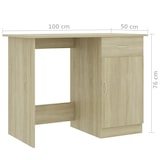 thumbnail of Scrivania in rovere Sonoma 100x50x76 cm modello Nova Elite in legno ingegnerizzato